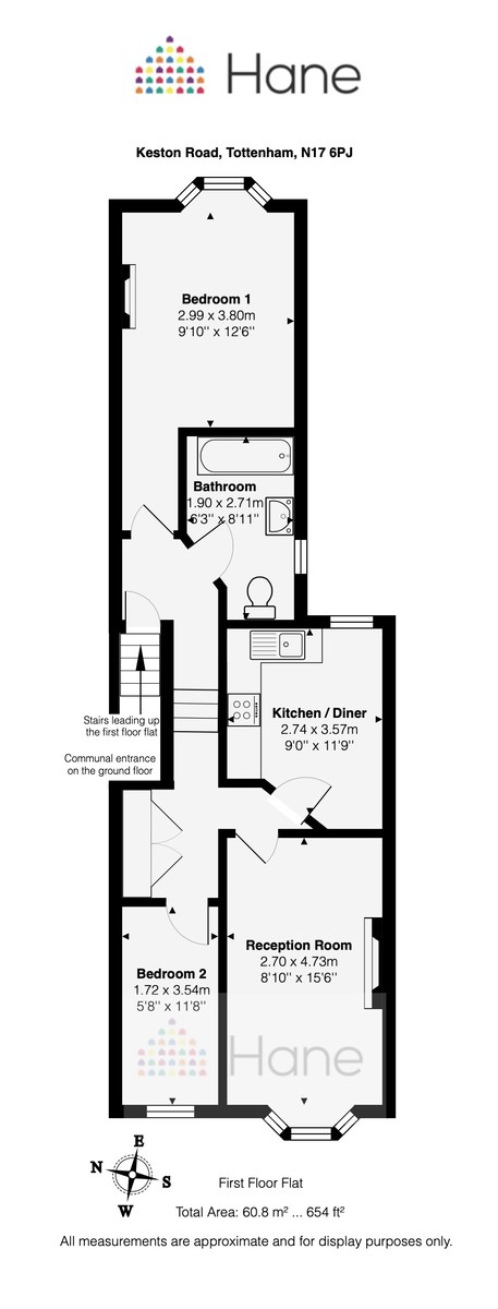 Floorplans For Keston Road, Tottenham