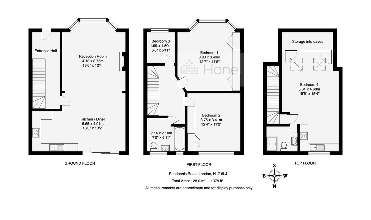 Floorplans For Pendennis Road, Tottenham